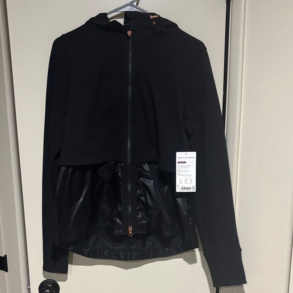 Athleta Black Windy Point Hoodie- NWT